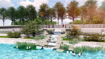 明年5月永引渠全段將現濱水綠廊生態風貌，景觀工程助力城市生態蝶變